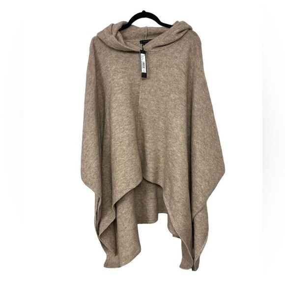 ALICE + OLIVIA Zandra Hooded Pullover Poncho wool alpaca blend size M/L NWT - Picture 4 of 10
